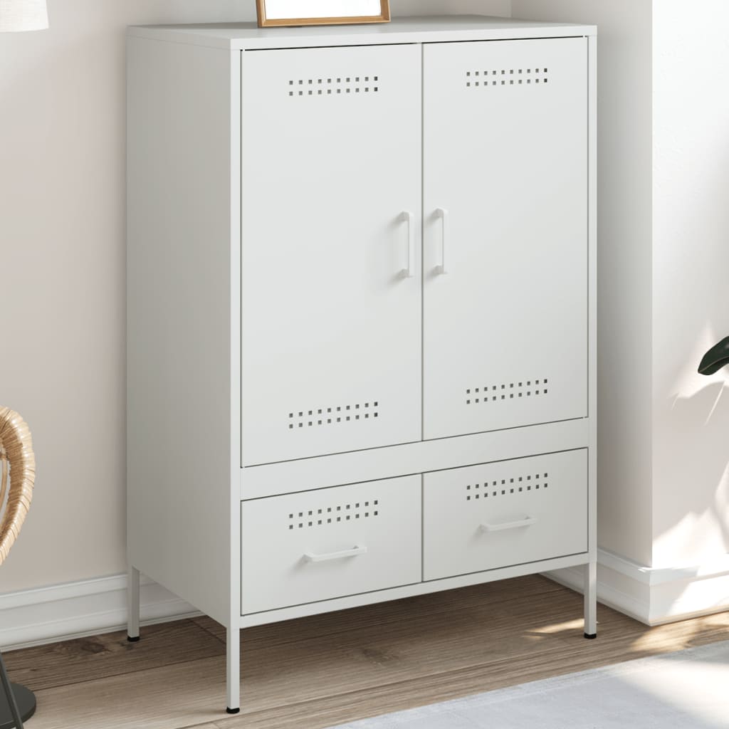 Ντουλάπι Λευκό 68x39x101,5 εκ. από Χάλυβα - Pakobazaar