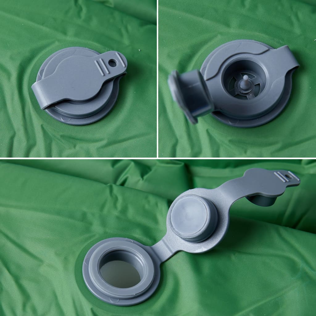 Στρώμα Κάμπινγκ Αυτοφούσκωτο Μονό με Μαξιλάρι Πράσινο