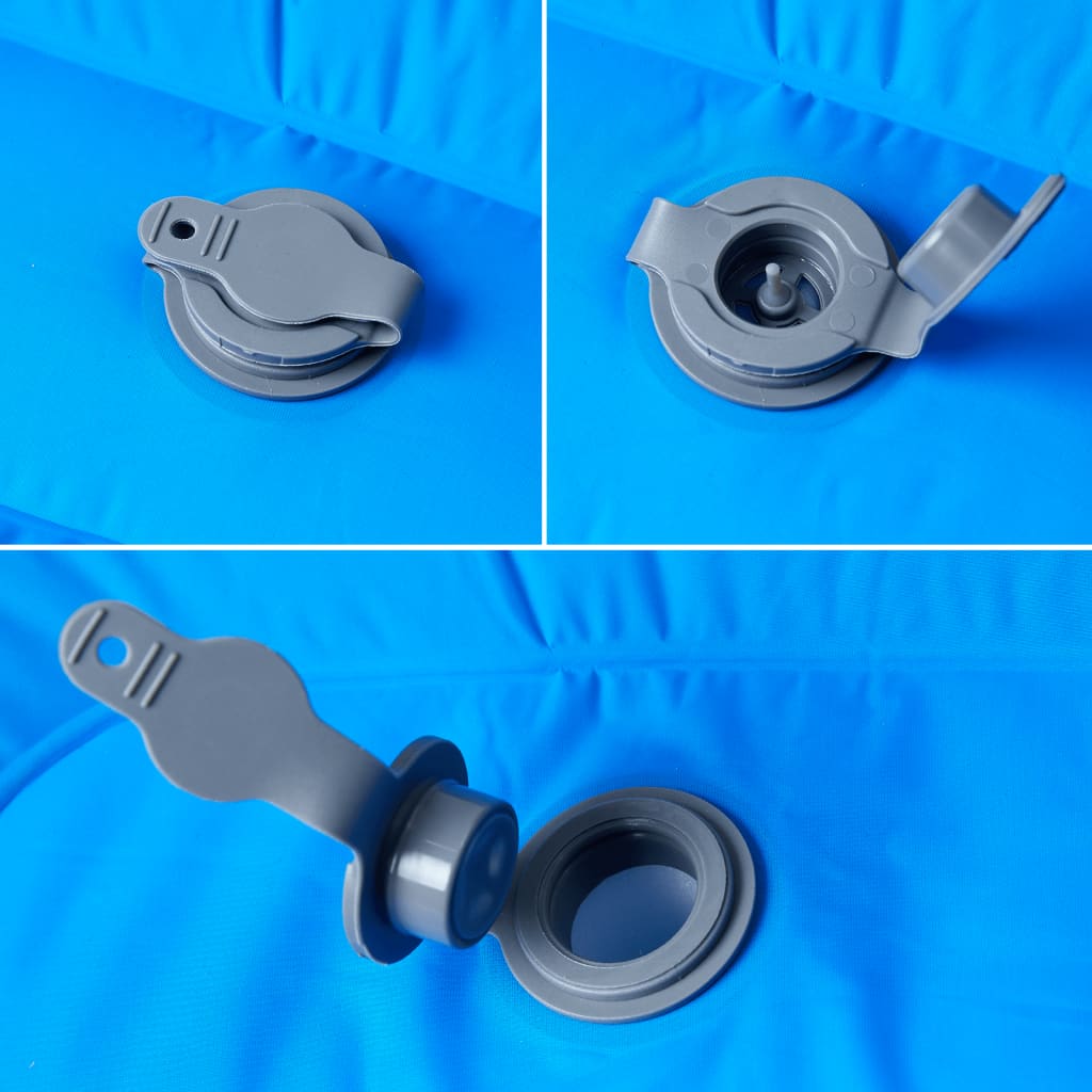 Στρώμα Κάμπινγκ Αυτοφούσκωτο Μονό με Μαξιλάρι Μπλε