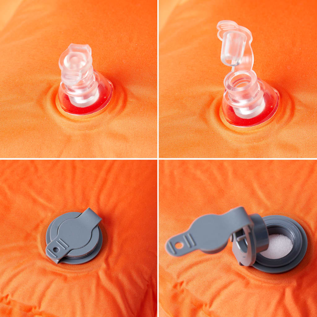 Στρώμα Κάμπινγκ Αυτοφούσκωτο Μονό με Μαξιλάρι Πορτοκαλί