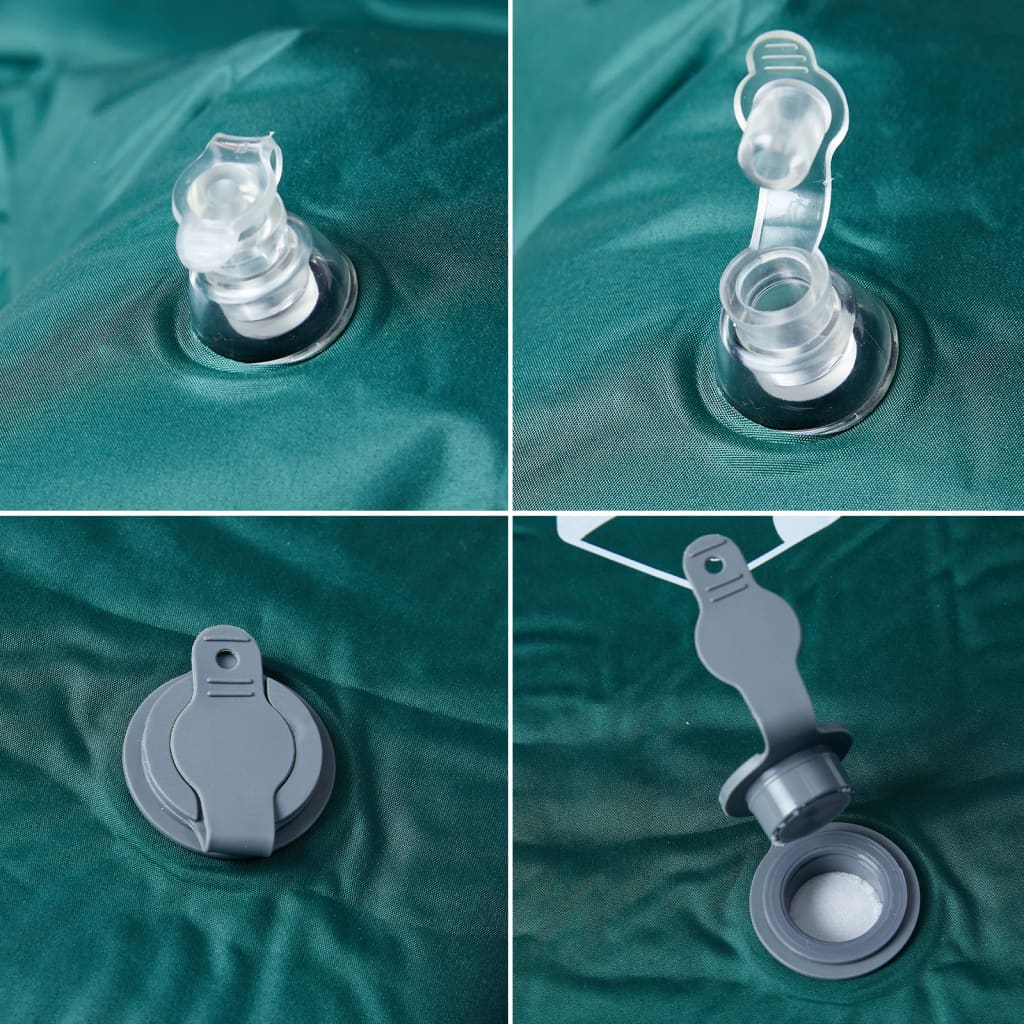 Στρώμα Κάμπινγκ Αυτοφούσκωτο Μονό με Μαξιλάρι Πράσινο