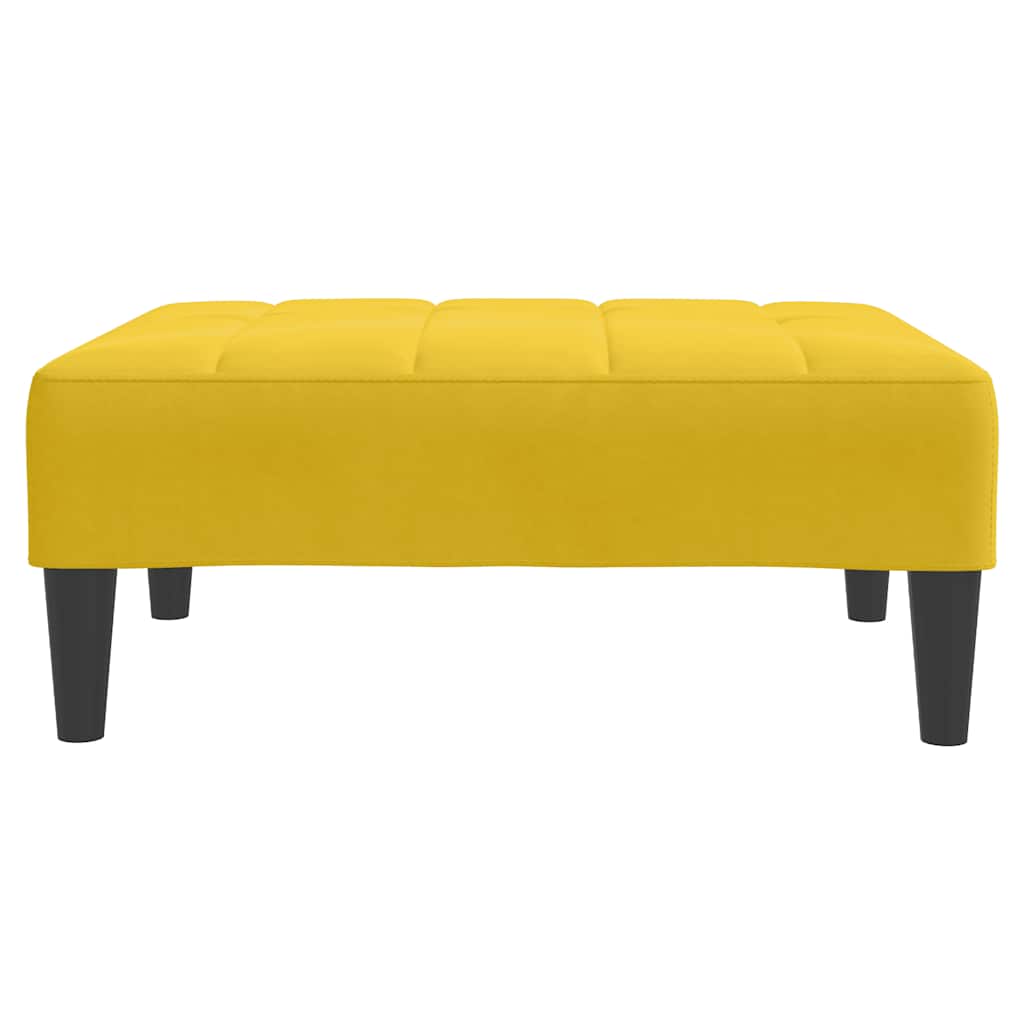 Καναπές Κρεβάτι Διθέσιος με Υποπόδιο Κίτρινος Βελούδινος