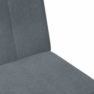 Καναπές Κρεβάτι Διθέσιος με Υποπόδιο Σκούρο Γκρι Βελούδινος - Pakobazaar
