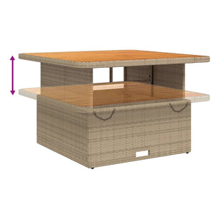 Σετ Τραπεζαρίας Κήπου 5 τεμ. Μπεζ Συνθετικό Ρατάν με Μαξιλάρι