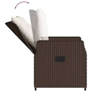 Σετ Τραπεζαρίας Κήπου 7 τεμ. Καφέ Συνθετικό Ρατάν με Μαξιλάρια