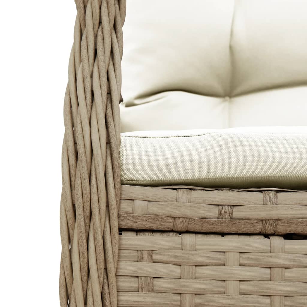 Σετ Τραπεζαρίας Κήπου 7 τεμ. Μπεζ Συνθετικό Ρατάν με Μαξιλάρια