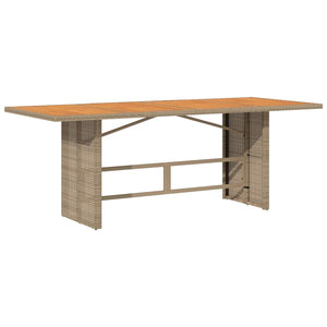 Σετ Τραπεζαρίας Κήπου 7 τεμ. Μπεζ Συνθετικό Ρατάν με Μαξιλάρια - Pakobazaar