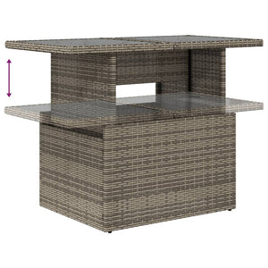 Σαλόνι Κήπου 10 Τεμαχίων Γκρι από Συνθετικό Ρατάν με Μαξιλάρια