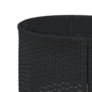 Σετ Καναπέ Κήπου 3 Τεμαχίων Ημιστρόγγυλο Γκρι Συνθετικό Ρατάν