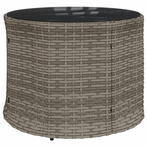 Σετ Καναπέ Κήπου 3 Τεμαχίων Ημιστρόγγυλο Γκρι Συνθετικό Ρατάν