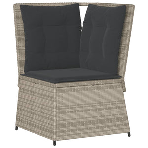 Σαλόνι Κήπου Σετ 5 Τεμαχίων Γκρι Συνθετικό Ρατάν με Μαξιλάρια - Pakobazaar