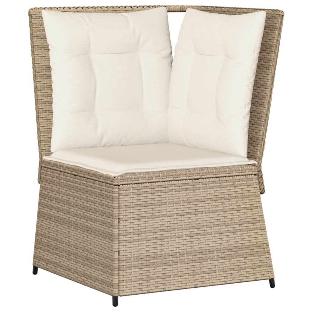 Σαλόνι Κήπου Σετ 5 Τεμαχίων Μπεζ Συνθετικό Ρατάν με Μαξιλάρια