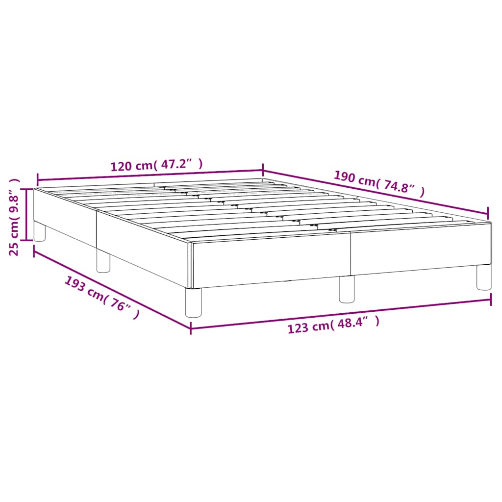 Πλαίσιο Κρεβατιού χωρίς στρώμα Πράσινο 120x190εκ. Βελούδινο