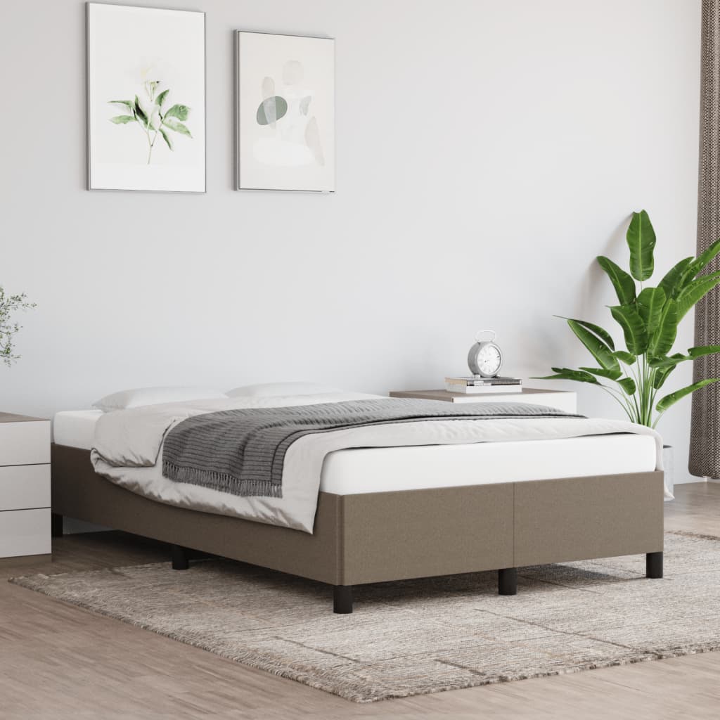 Πλαίσιο Κρεβατιού χωρίς στρώμα Taupe 120x190 εκ. Υφασμάτινο - Pakobazaar