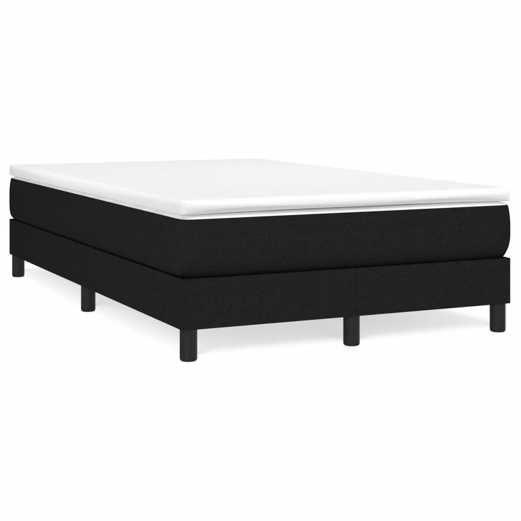 Κρεβάτι Boxspring με Στρώμα Μαύρο 120x190 εκ. Υφασμάτινο