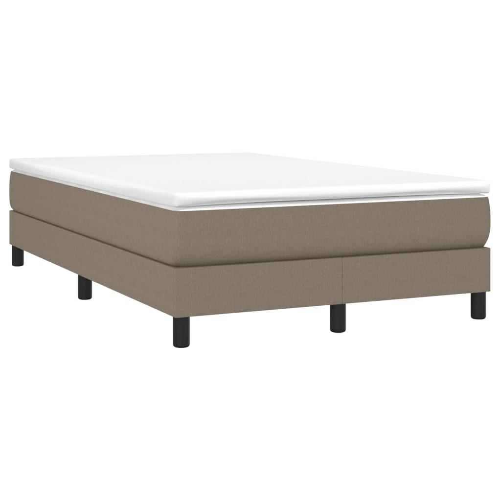 Κρεβάτι Boxspring με Στρώμα Taupe 120x190 εκ. Υφασμάτινο
