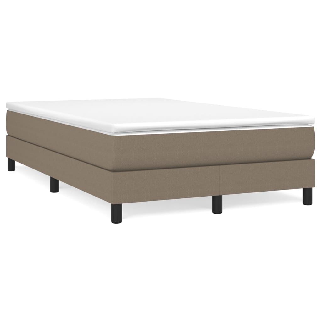 Κρεβάτι Boxspring με Στρώμα Taupe 120x190 εκ. Υφασμάτινο
