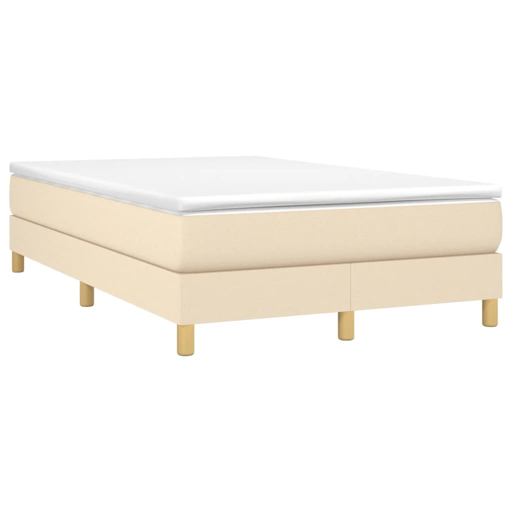 Κρεβάτι Boxspring με Στρώμα Κρεμ 120x190 εκ. Υφασμάτινο