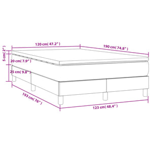 Κρεβάτι Boxspring με Στρώμα Κρεμ 120x190 εκ. Υφασμάτινο