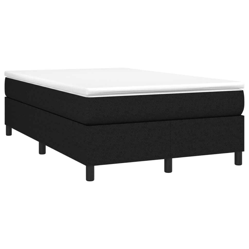 Κρεβάτι Boxspring με Στρώμα Μαύρο 120x190 εκ. Υφασμάτινο