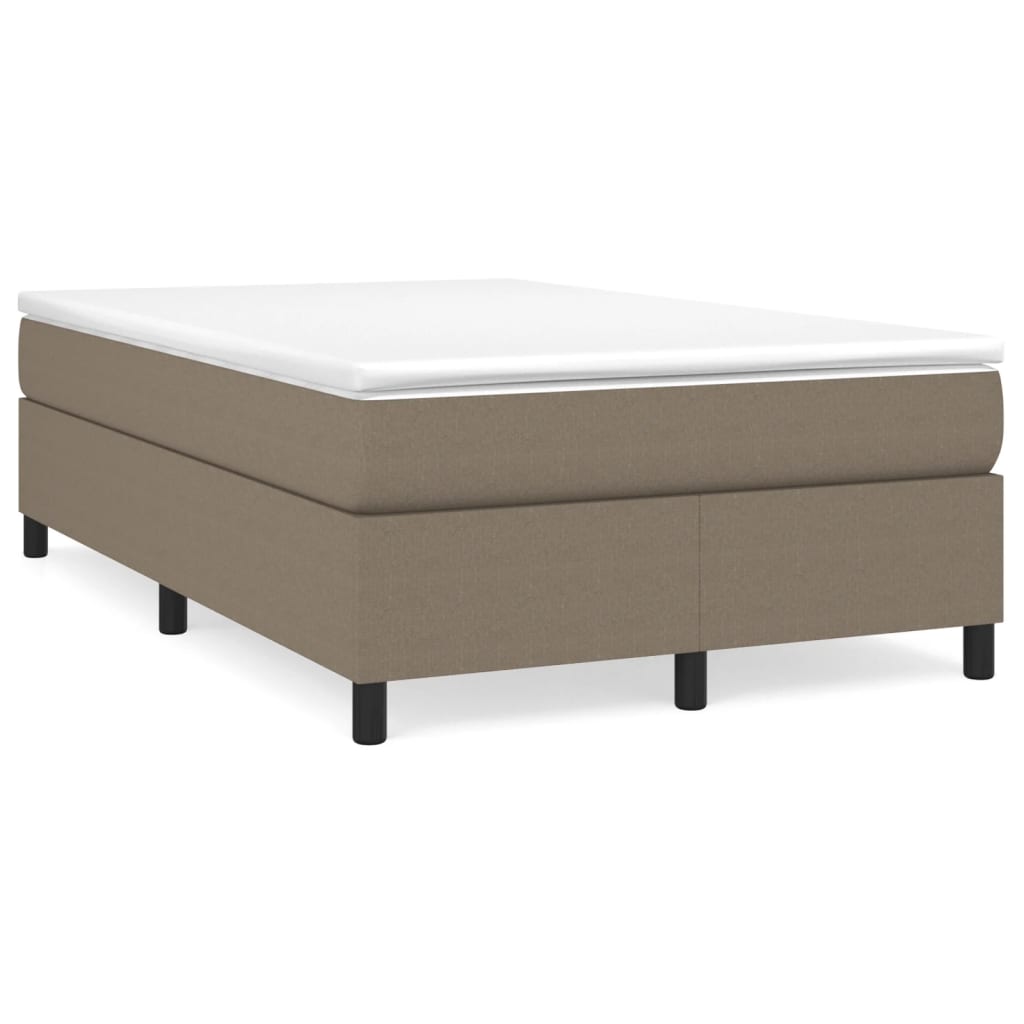 Κρεβάτι Boxspring με Στρώμα Taupe 120x190 εκ. Υφασμάτινο