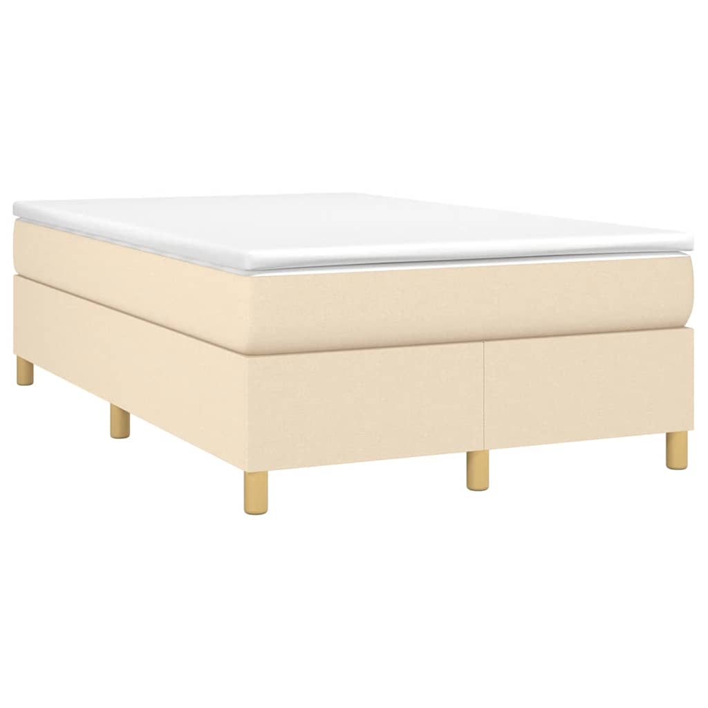 Κρεβάτι Boxspring με Στρώμα Κρεμ 120x190 εκ. Υφασμάτινο - Pakobazaar