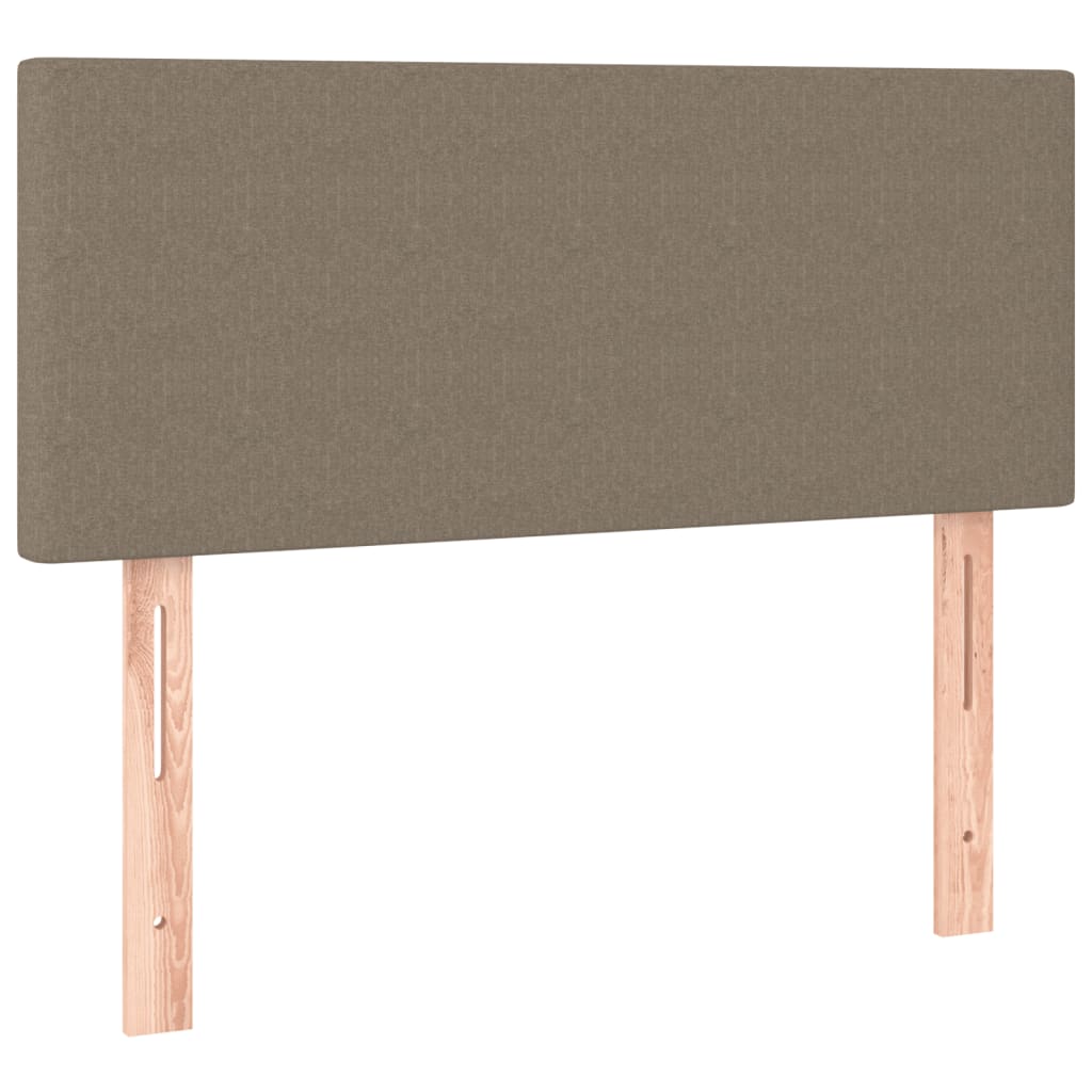 Κρεβάτι Boxspring με Στρώμα Taupe 120x190 εκ. Υφασμάτινο