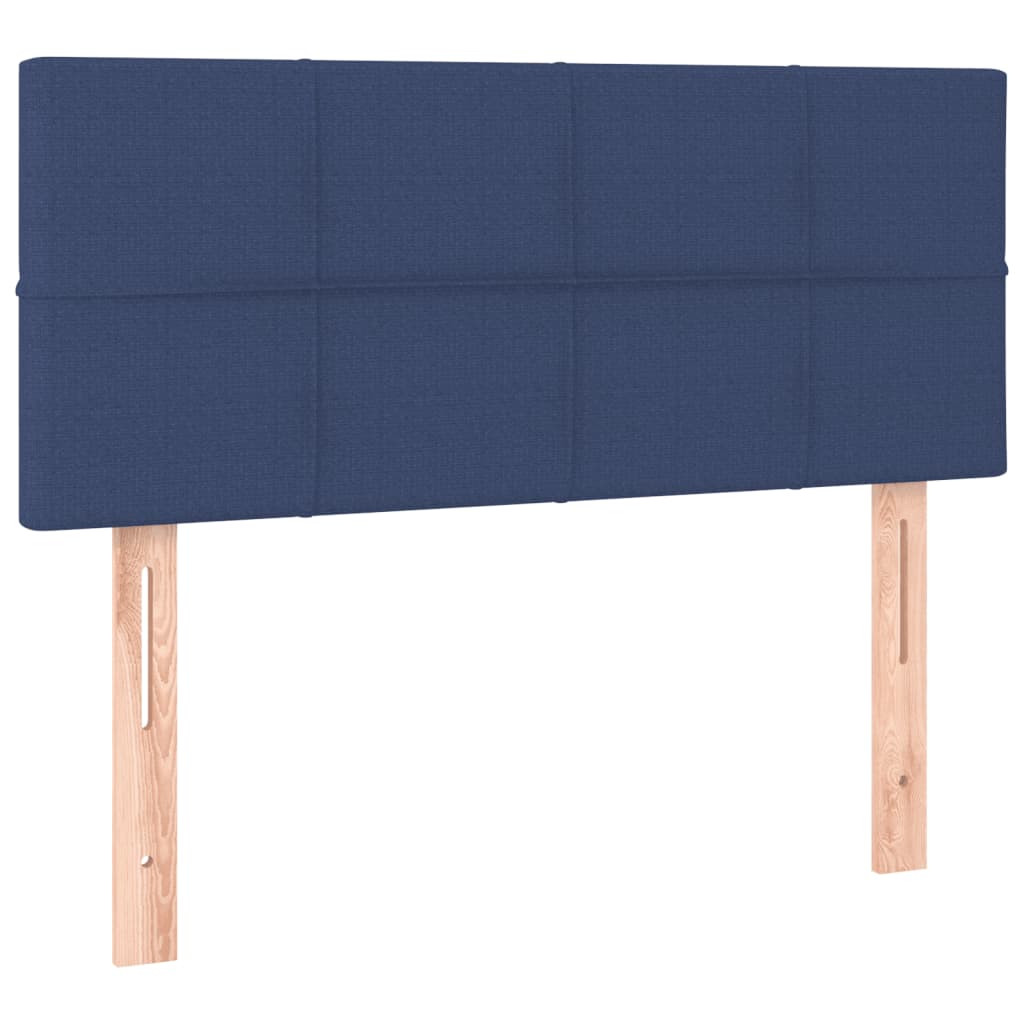 Κρεβάτι Boxspring με Στρώμα Μπλε 120x190 εκ. Υφασμάτινο