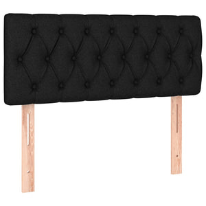 Κρεβάτι Boxspring με Στρώμα Μαύρο 120x190 εκ. Υφασμάτινο