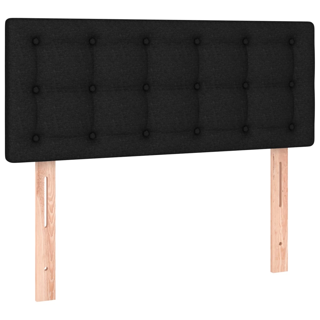 Κρεβάτι Boxspring με Στρώμα Μαύρο 120x190 εκ. Υφασμάτινο