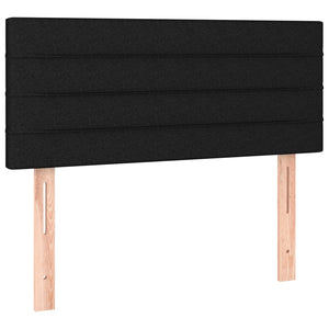 Κρεβάτι Boxspring με Στρώμα Μαύρο 120x190 εκ. Υφασμάτινο