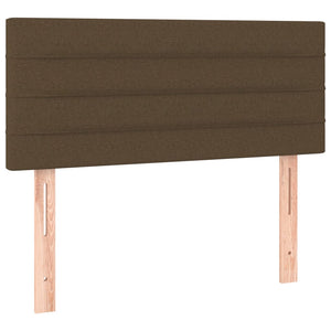 Κρεβάτι Boxspring με Στρώμα Σκούρο Καφέ 120x190 εκ Υφασμάτινο