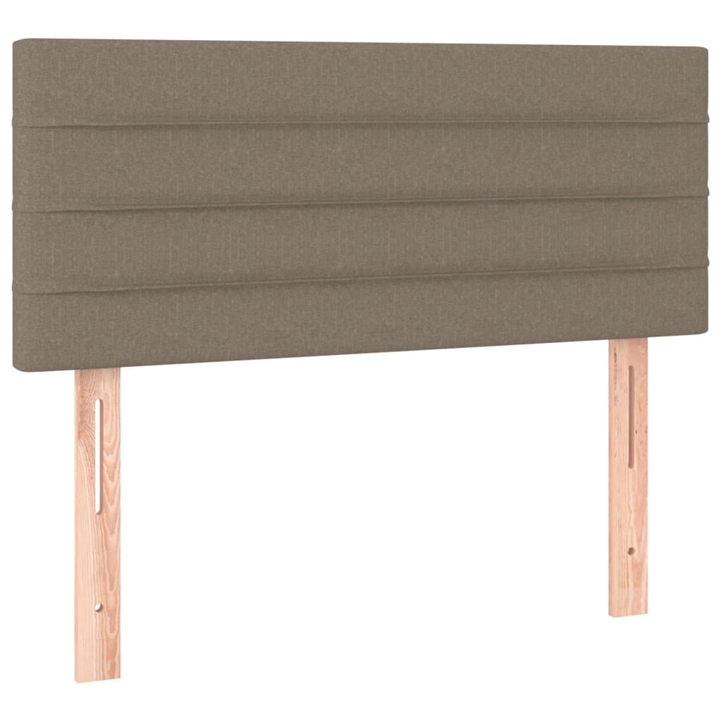 Κρεβάτι Boxspring με Στρώμα Taupe 120x190 εκ. Υφασμάτινο