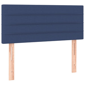 Κρεβάτι Boxspring με Στρώμα Μπλε 120x190 εκ. Υφασμάτινο