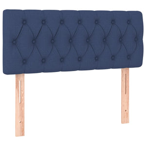 Κρεβάτι Boxspring με Στρώμα Μπλε 120x190 εκ. Υφασμάτινο