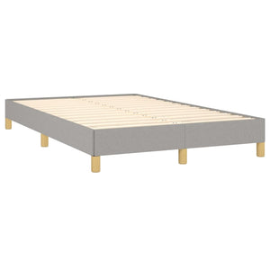 Κρεβάτι Boxspring με Στρώμα Ανοιχτό Γκρι 120x190 εκ. Υφασμάτινο