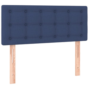 Κρεβάτι Boxspring με Στρώμα Μπλε 120x190 εκ. Υφασμάτινο