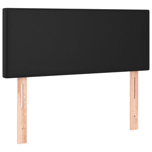Κρεβάτι Boxspring με Στρώμα Μαύρο 120x190εκ.από Συνθετικό Δέρμα