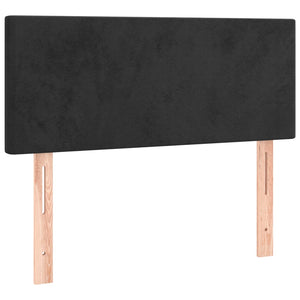 Κρεβάτι Boxspring με Στρώμα Μαύρο 120x190 εκ. Βελούδινο