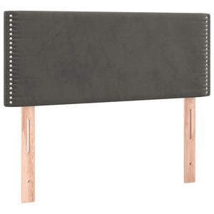 Κρεβάτι Boxspring με Στρώμα Σκούρο Γκρι 120x190 εκ. Βελούδινο