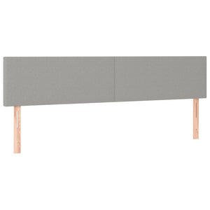 Κρεβάτι Boxspring με Στρώμα Ανοιχτό Γκρι 120x190 εκ. Υφασμάτινο