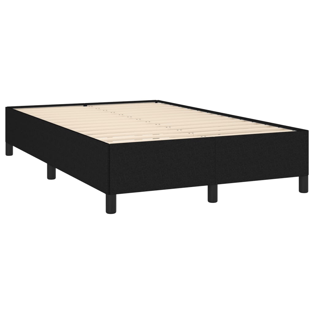 Κρεβάτι Boxspring με Στρώμα Μαύρο 120x190 εκ. Υφασμάτινο