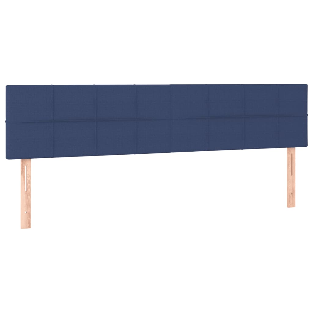 Κρεβάτι Boxspring με Στρώμα Μπλε 120x190 εκ. Υφασμάτινο - Pakobazaar