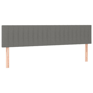 Κρεβάτι Boxspring με Στρώμα Σκούρο Γκρι 120x190 εκ Υφασμάτινο