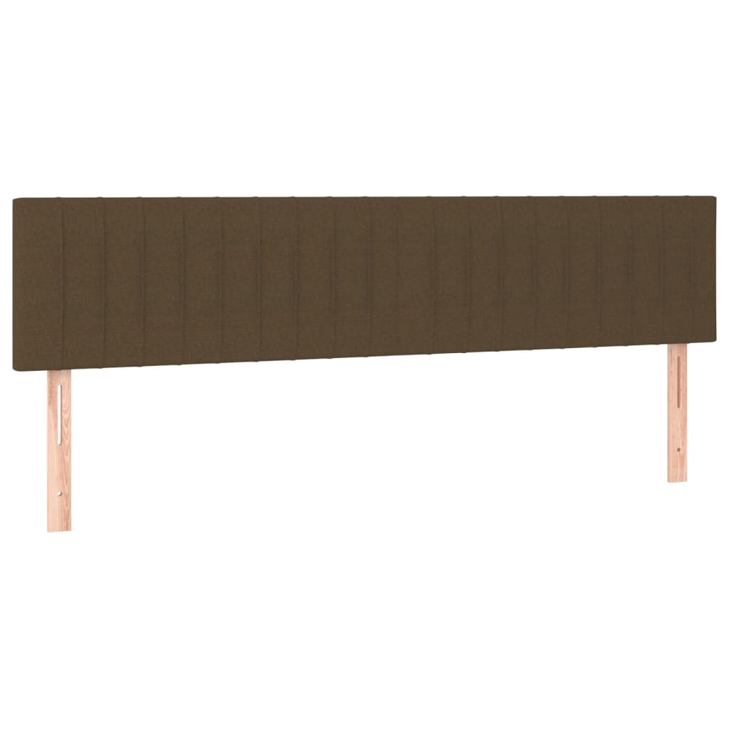 Κρεβάτι Boxspring με Στρώμα Σκούρο Καφέ 120x190 εκ Υφασμάτινο