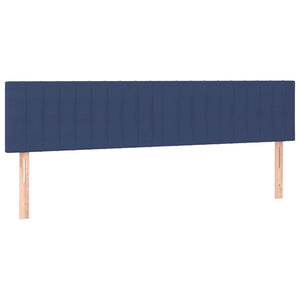 Κρεβάτι Boxspring με Στρώμα Μπλε 120x190 εκ. Υφασμάτινο - Pakobazaar