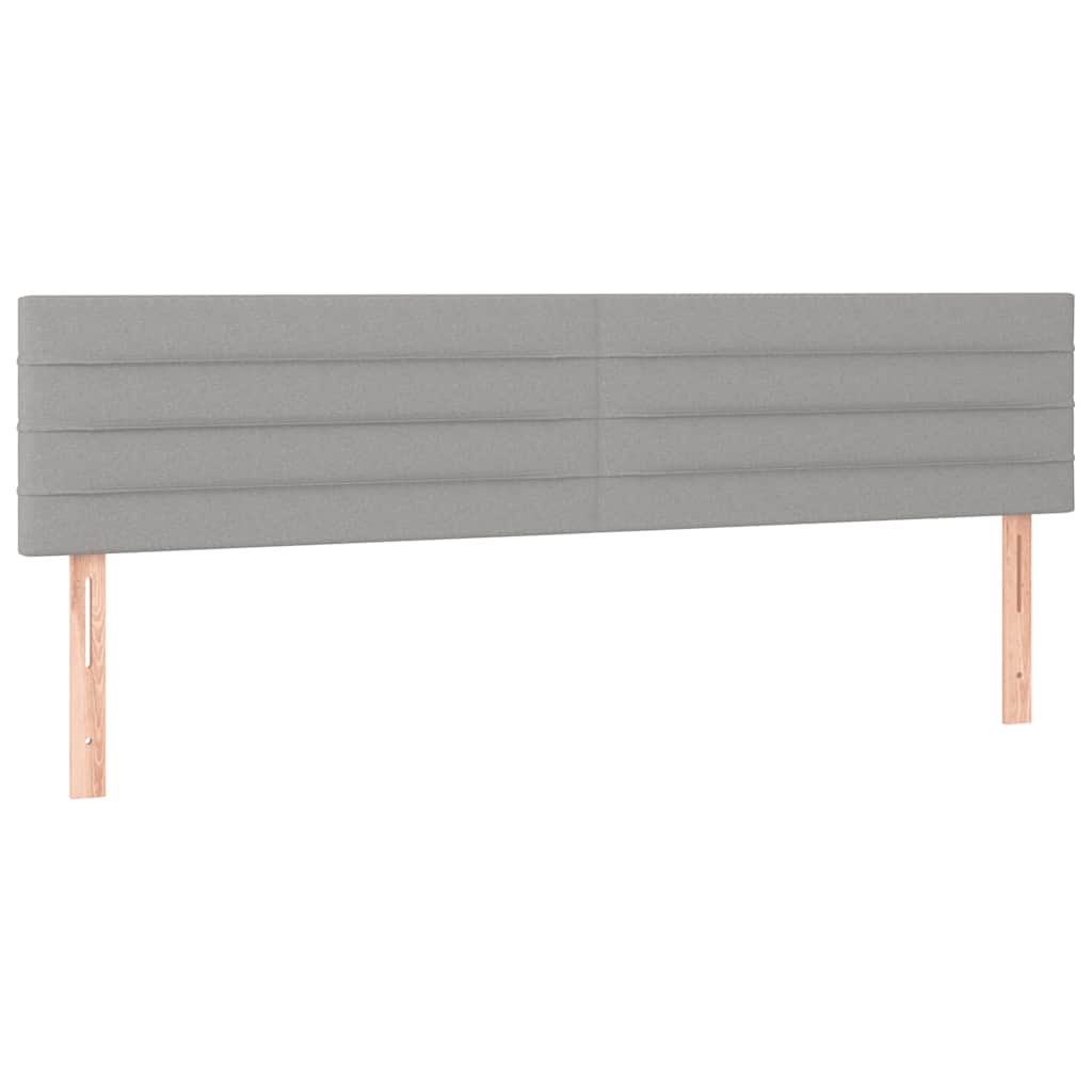 Κρεβάτι Boxspring με Στρώμα Ανοιχτό Γκρι 120x190 εκ. Υφασμάτινο