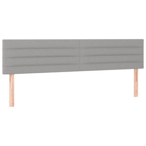 Κρεβάτι Boxspring με Στρώμα Ανοιχτό Γκρι 120x190 εκ. Υφασμάτινο