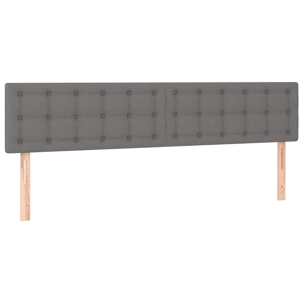 Κρεβάτι Boxspring με Στρώμα Σκούρο Γκρι 120x190 εκ Υφασμάτινο