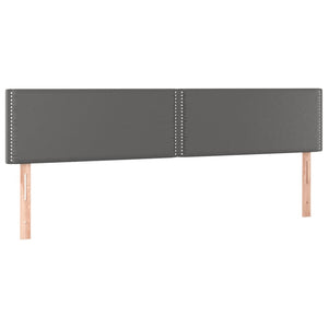 Κρεβάτι Boxspring με Στρώμα Γκρι 120x190εκ. από Συνθετικό Δέρμα